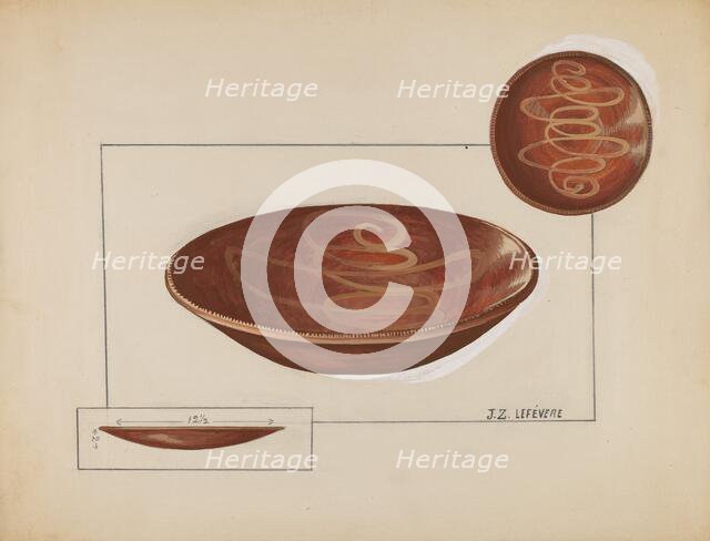 Pie Plate, 1935/1942. Creator: Jules Lefevere.