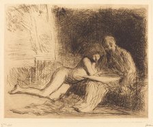 The Model's Rest (fourth plate), 1909. Creator: Jean Louis Forain.