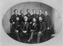 Portrait of ten men including Anderson Doniphan Johnston..., between 1860 and 1880 Creator: Frances Benjamin Johnston.