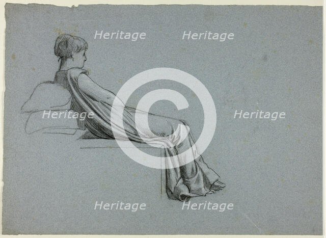 Seated Woman Leaning on Pillows, n.d. Creator: Henry Stacy Marks.