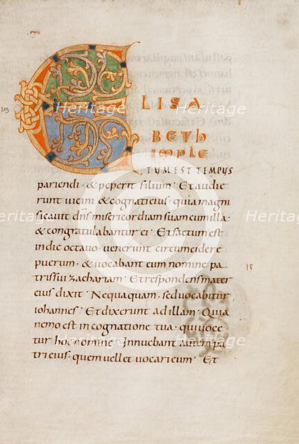 Decorated Initial E; Gospel Lectionary, late 10th century. Creator: Unknown.