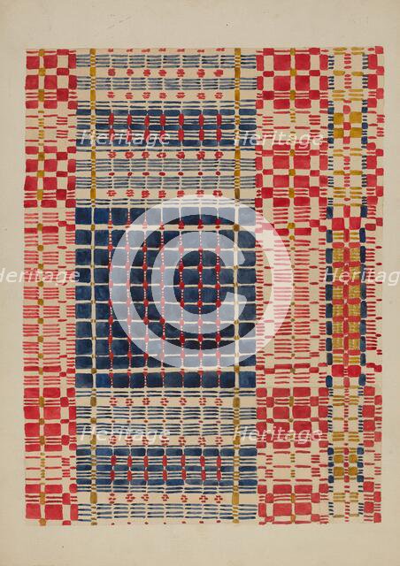 Coverlet, c. 1936. Creator: William Kerby.