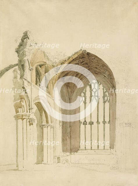 Melrose Abbey: The East Window, 1800. Creator: Thomas Girtin.