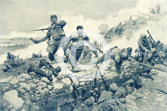 'Italian Soldiers Equipped with Breast-plates', 1917. Creator: Unknown.