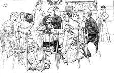 An English Christmas in Paris, drawn by A. Forestier, 1883.  Creator: Unknown.