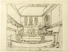 Study for Court of King's Bench, Westminster Hall, from Microcosm of London, c. 1808. Creator: Augustus Charles Pugin.