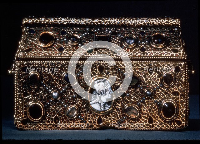 Reliquary of Theodoric, allegedly belonging to the Ostrogothic King Theodoric the Great, preserve…