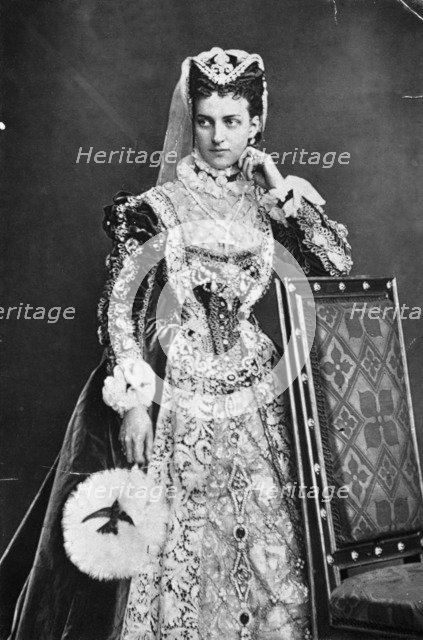 The Princess of Wales, dressed as Mary Queen of Scots for the Waverley Ball in 1871. Artist: Unknown