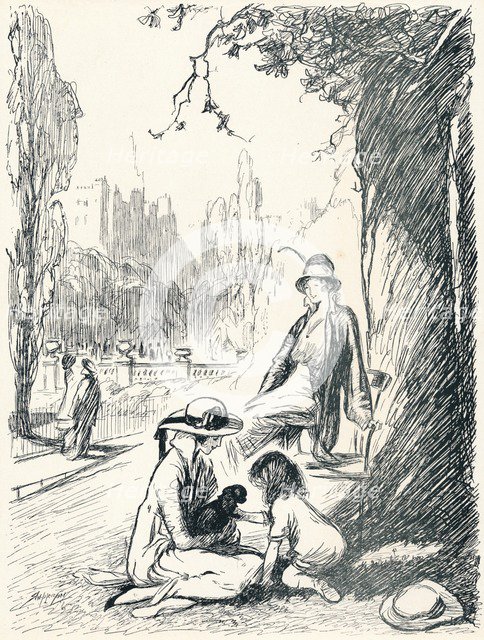 'In Kensington Gardens - Stage Six', c1920. Artist: Claude Allin Shepperson.