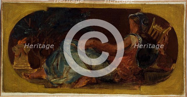 Esquisse pour le salon de la Paix à l'Hôtel de Ville de Paris : Minerve, between 1849 and 1852. Creator: Eugene Delacroix.