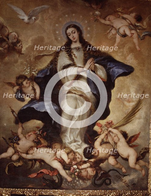 Immaculate', oil by José Antolinez.