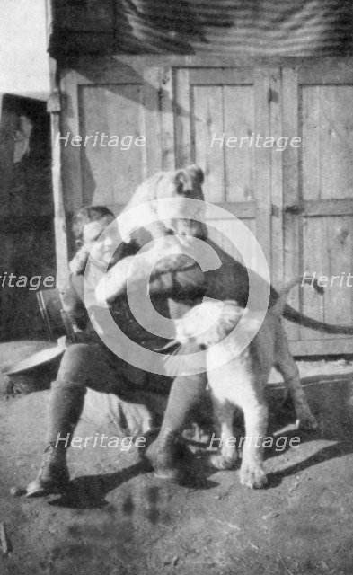 Raoul Lufbery, French-American fighter pilot and flying ace of World War I, 1917. Artist: Unknown