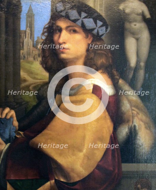 'Portrait of a Man, (Self-portrait)', 1512. Artist: Domenico Capriolo