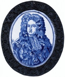 A delft plaque of Prince George, 1704. Artist: Unknown