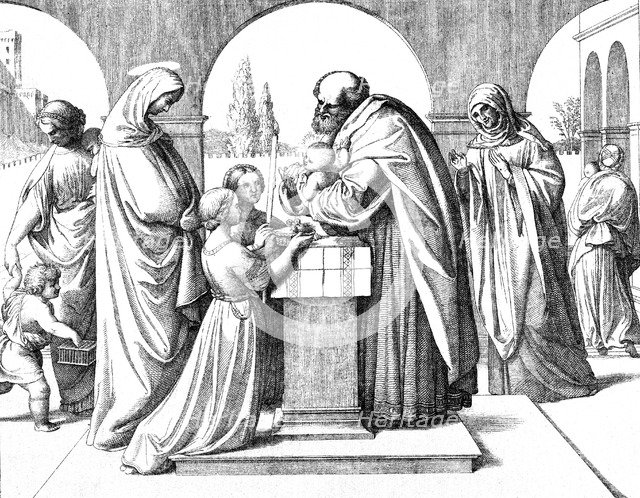 The offering of Jesus at the Temple, c1870. Artist: Unknown