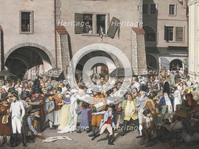 Bustling Marketplace, Prague, 1804. Artist: Opiz, Georg Emanuel (1775-1841)