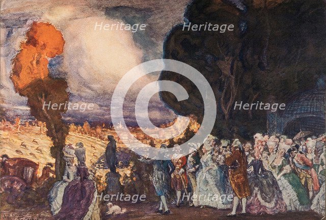 Grand Duke Pavel Petrovich and Grand Duchess Maria Fyodorovna at hunting near Stuttgart, 1911.