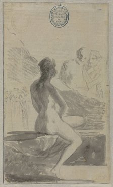 Young woman at the Well (Susanna and the Elders?) from the Madrid Album , 1795.