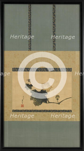 Pumpkin Vine and Horse Fly, ca. 1825-1833. Creator: Hokusai.