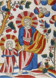 St Joseph and Jesus, his son, walking hand-in-hand, 18th century. Artist: Unknown