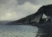 View of the Listvennichnoe Village and Lake Bailkal, 1880-1897. Creator: Pavel Mikhailovich Kosharov.