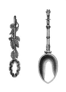 Spoons, 16th century, (1843).Artist: Henry Shaw