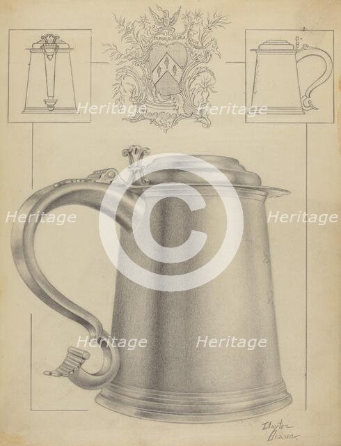Silver Tankard, c. 1936. Creator: Clayton Braun.