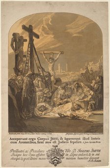 Descent from the Cross, 1738. Creator: John Baptist Jackson.