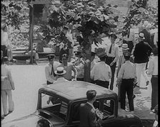 Police Officers Confronting Protesting Soldiers  To Disperse the Army Veterans, 1932. Creator: British Pathe Ltd.