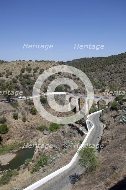 Bridge over the Guadiana River, Mertola, Portugal, 2009. Artist: Samuel Magal