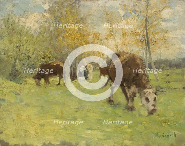 Landscape with cows, between c.1890 and c.1896. Creator: Carl Ludwig Trägardh.