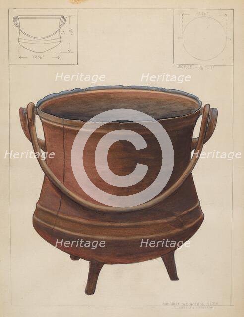 Cooking Pot, c. 1936. Creator: Ludmilla Calderon.