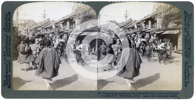 Batsumati street, Yokohama, Japan, 1904.Artist: Underwood & Underwood