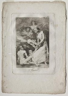 Caprichos: Blow, 1799. Creator: Francisco de Goya (Spanish, 1746-1828).