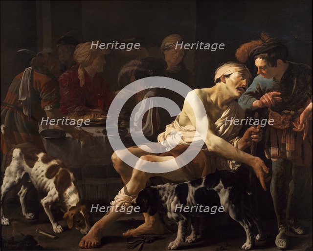 The Rich Man and the Poor Lazarus, 1625. Artist: Terbrugghen, Hendrick Jansz (1588-1629)