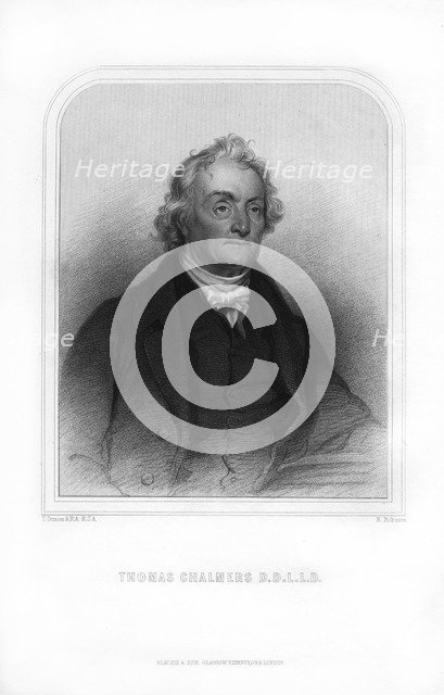 Thomas Chalmers, Scottish divine, (1870).Artist: H Robinson