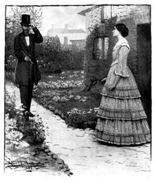 Caroline: She saw a fine man...with thick moustache and beard, and with deep, dark eyes, 1898. Creator: Unknown.