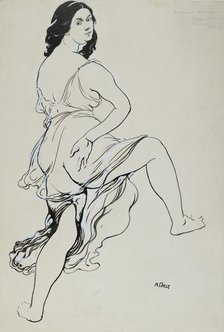 Portrait of Isadora Duncan dancing, early 20th century. Artist: Leon Bakst.