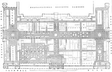 Ground plan of the International Exhibition Building, 1862. Creator: John Dower.