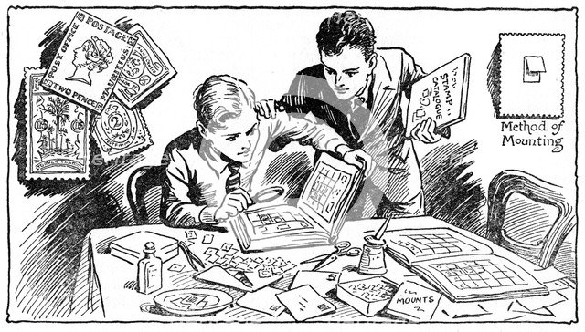 'The joys of stamp collecting', 1937. Artist: Unknown