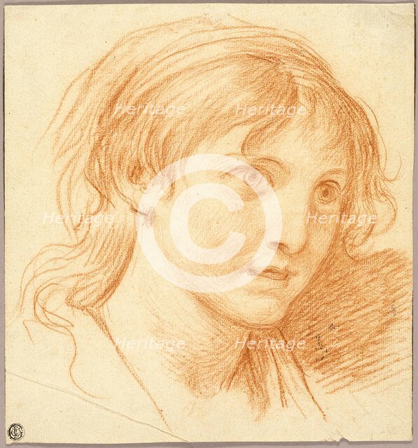 Head of a Girl with Fixed Eyes, n.d. Creator: Jean-Baptiste Greuze.