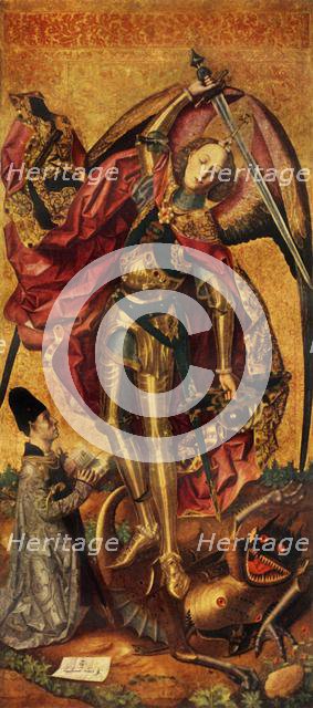 Saint Michael Triumphs over the Devil, 1468, (1946).  Creator: Bartolome Bermejo.