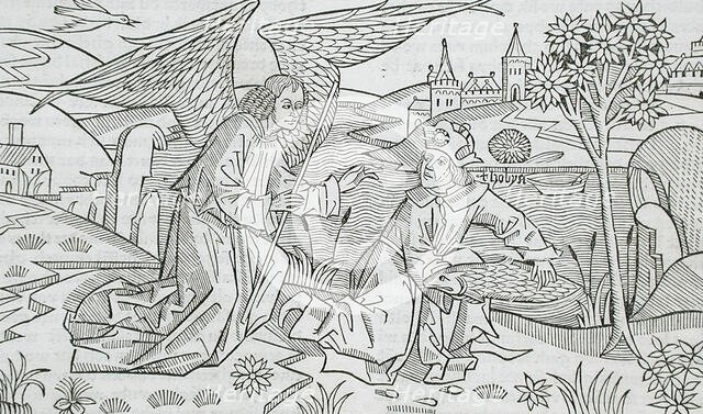 Tobias and the Angel, published 1483. Creator: Unknown.