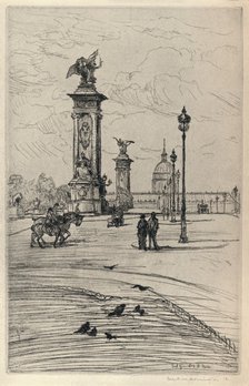 'The Pont Alexandre III', 1915. Artist: Frank Milton Armington.