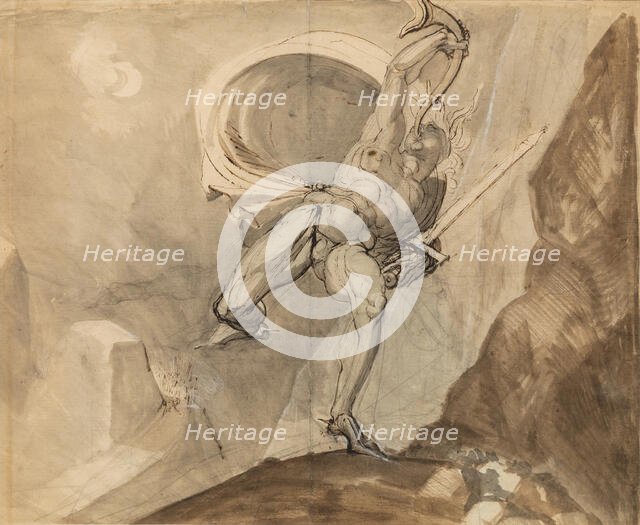 Roland at Roncesvalles, c.between 1800 and 1810. Creator: Henry Fuseli.