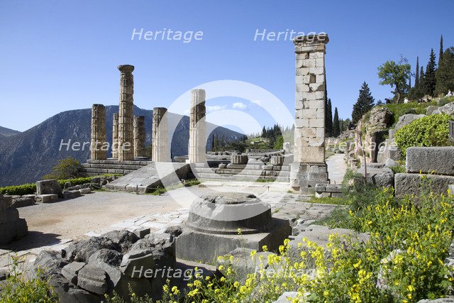 The Temple of Apollo, Delphi, Greece. Artist: Samuel Magal