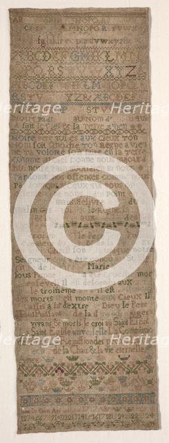 Sampler, 1717. Creator: Unknown.