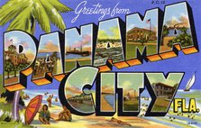 'Greetings from Panama City, Florida', postcard, 1941. Artist: Unknown