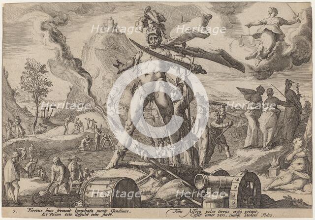 The Age of Iron, 1589. Creator: Goltzius, Workshop of Hendrick, after Hendrick Gol.