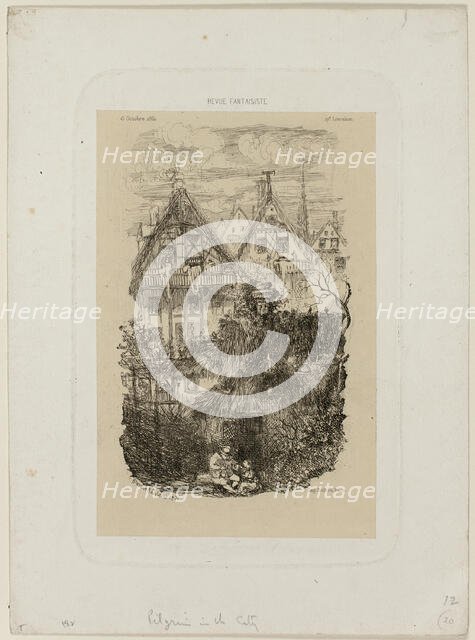 The Neighborhood, from Revue Fantaisiste, 1861. Creator: Rodolphe Bresdin.